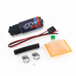 Pompe à Essence Deatschwerks DW430C 430 L/h E85, Kit d'Installation Universel, avec Clips