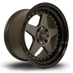 Jante Rota Kyusha 17x9" 5x114.3 ET12, Gunmetal, Rebord Noir