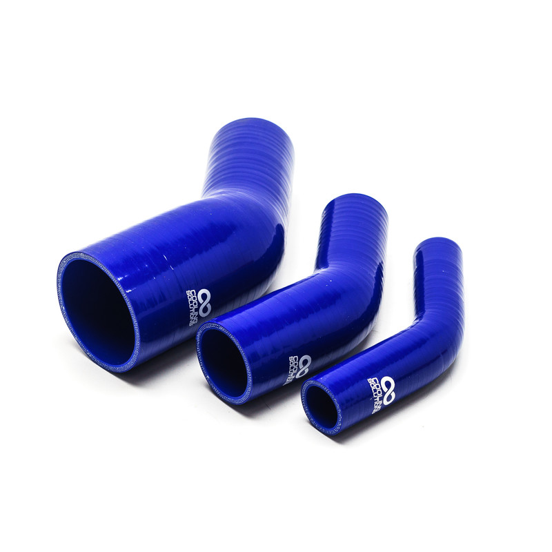 Réducteur Coudé 45° en Silicone Ø16-13 à Ø102-90 mm, Bleu Cooling Solutions