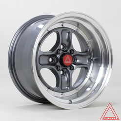 Jante Autostar Classic 15x8" 4x100/114.3 ET0, Gunmetal, Rebord Poli