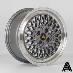 Jante Autostar Minus-L 16x7.5" 4x100 ET35, Gunmetal, Rebord Poli