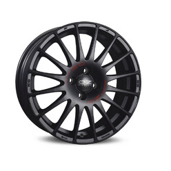 Jante OZ Superturismo GT 17x7.5" 5x108 ET41, Noir Mat, Lettres Rouges