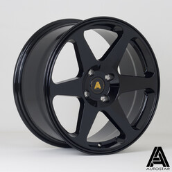 Jante Autostar Chaser 17x8" 4x108 ET35, Noir Brillant