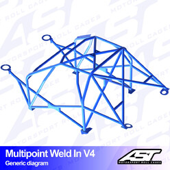 Arceau 10 Points à Souder AST Rollcages V4 pour BMW E34 Berline, Propulsion