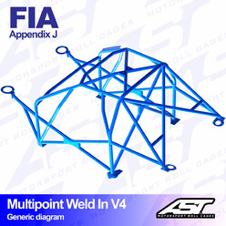 Arceau 10 Points à Souder AST Rollcages V4 pour BMW E36 Coupé - FIA