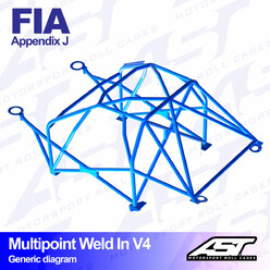 Arceau 10 Points à Souder AST Rollcages V4 pour Nissan GT-R - FIA