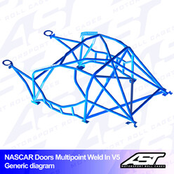 Arceau 10 Points à Souder AST Rollcages V5 Nascar pour Nissan 200SX S14 / S14A