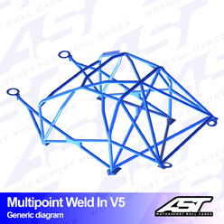 Arceau 10 Points à Souder AST Rollcages V5 pour Audi A3 8V - 4 Portes, Quattro