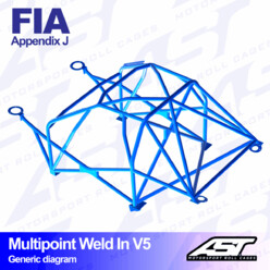 Arceau 10 Points à Souder AST Rollcages V5 pour Seat 124 - FIA