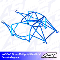 Arceau 10 Points à Souder AST Rollcages V3 Nascar pour BMW Série 3 E92 (Coupé)