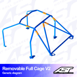 Arceau 6 Points à Boulonner AST Rollcages V2 Démontable pour Toyota MR-S