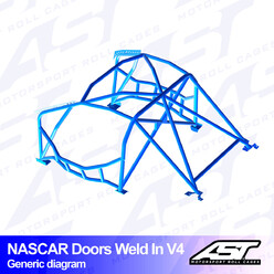 Arceau 8 Points à Souder AST Rollcages V4 Nascar pour BMW Série 1 E82 (Coupé)