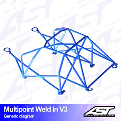 Arceau 10 Points à Souder AST Rollcages V3 pour BMW E46 Compact