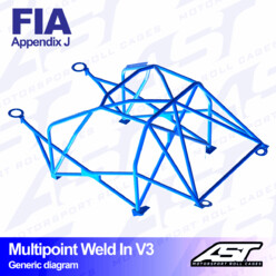 Arceau 10 Points à Souder AST Rollcages V3 pour Citroen Xsara - FIA