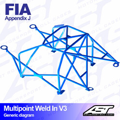 Arceau 10 Points à Souder AST Rollcages V3 pour Opel Corsa B - FIA