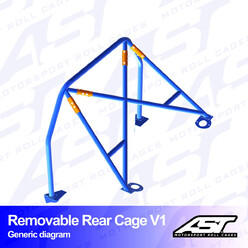 Demi-Arceau à Boulonner AST Rollcages V1 Démontable pour BMW E28