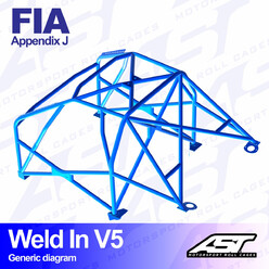 Arceau 8 Points à Souder AST Rollcages V5 pour Audi S4 B5 Berline (Quattro) - FIA