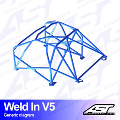 Arceau 8 Points à Souder AST Rollcages V5 pour BMW Série 1 E82 (Coupé)