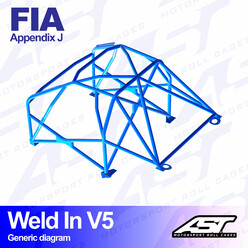 Arceau 8 Points à Souder AST Rollcages V5 pour Citroen Saxo - FIA