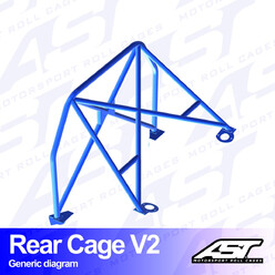 Demi-Arceau à Boulonner AST Rollcages V2 pour Audi A3 8L - 3 Portes, Quattro