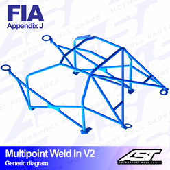 Arceau 10 Points à Souder AST Rollcages V2 pour Mercedes Classe E (W124)  - FIA