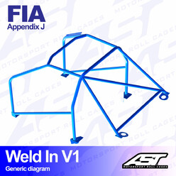 Arceau 8 Points à Souder AST Rollcages V1 pour BMW E36 Coupé - FIA