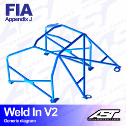 Arceau 8 Points à Souder AST Rollcages V2 pour Renault Mégane 1 - FIA