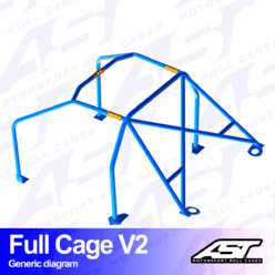 Arceau 6 Points à Boulonner AST Rollcages V2 pour Renault Mégane 1