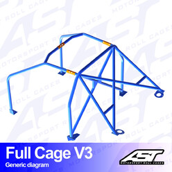 Arceau 6 Points à Boulonner AST Rollcages V3 pour BMW E30 Coupé, Propulsion