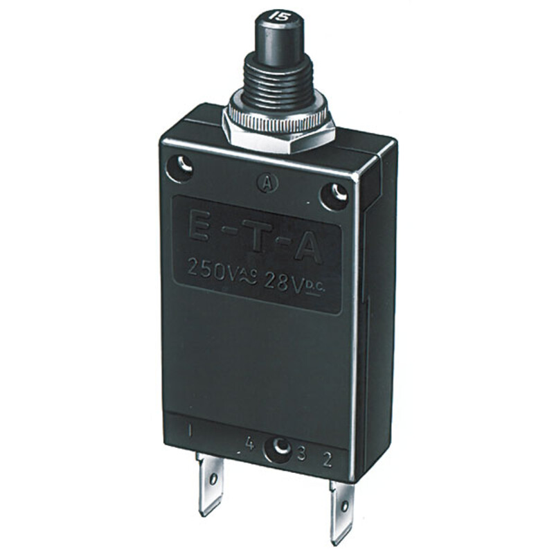 Disjoncteur, interrupteur thermique type 257 25A (Percage Diam 9 mm)