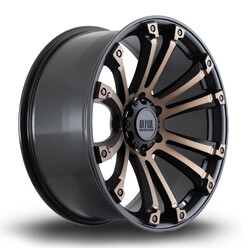 Jante Rota Maverick 20x9" 6x139.7 ET40, Noir Satiné, Branche Bronze