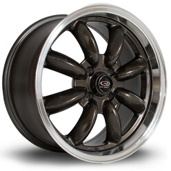 Rota RB 16x8" 4x100 ET35, Gunmetal, Rebord Poli