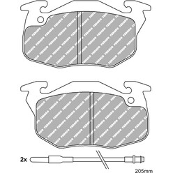 Plaquettes de Freins Avant Ferodo DS Performance pour Citroen AX (87-97)
