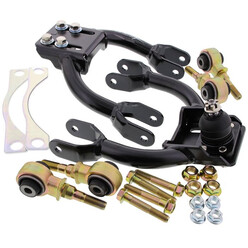 Triangles Supérieurs Avant Réglables (Camber Kit ) Hardrace Noirs pour Honda Civic EG / EH / EJ